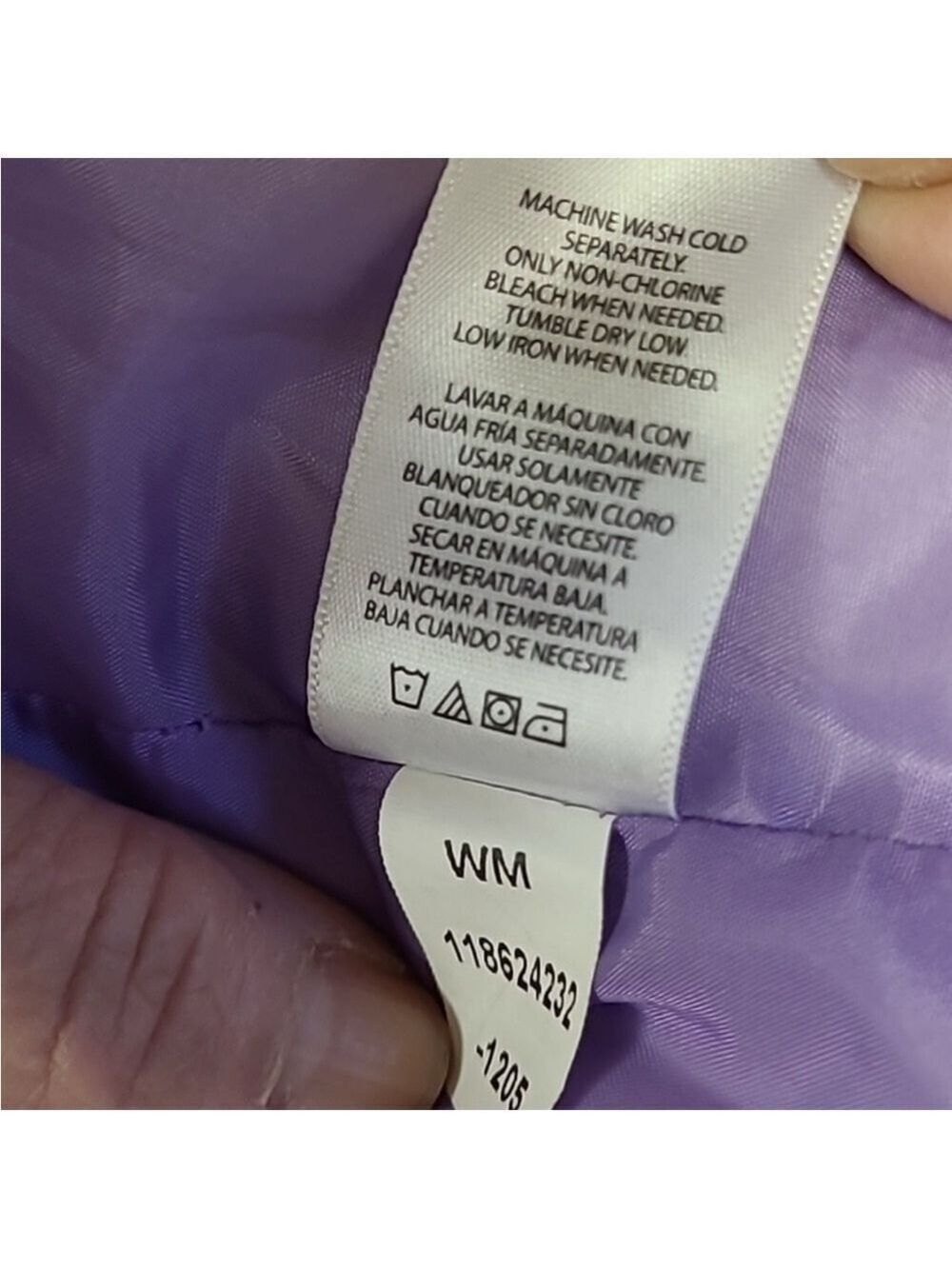 Faded Glory Toddler Purple Star Print Hooded Puffer Jacket 24 Months NWOT - Picture 10 of 13